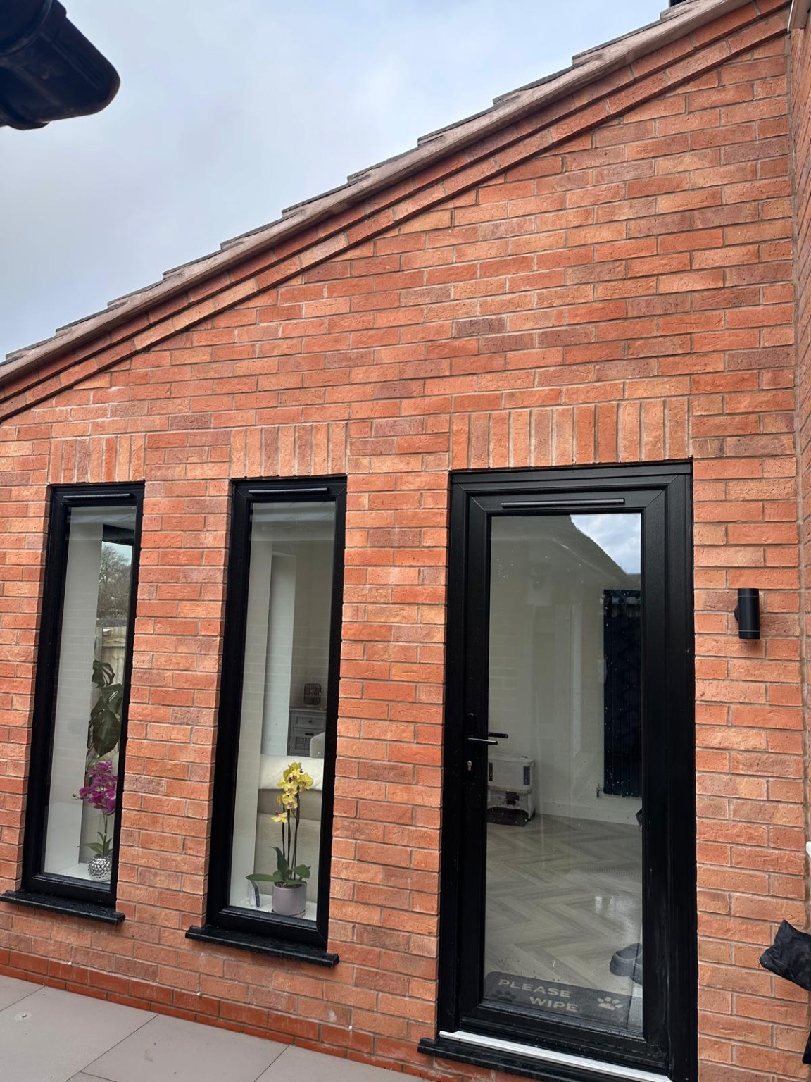 Brick extension and aluminium doors