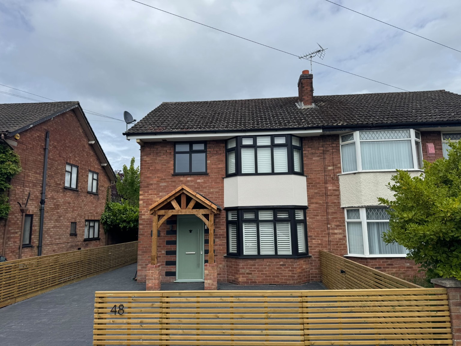 Completed frontage and landscaping